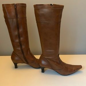 Franco Sarto brown leather boots